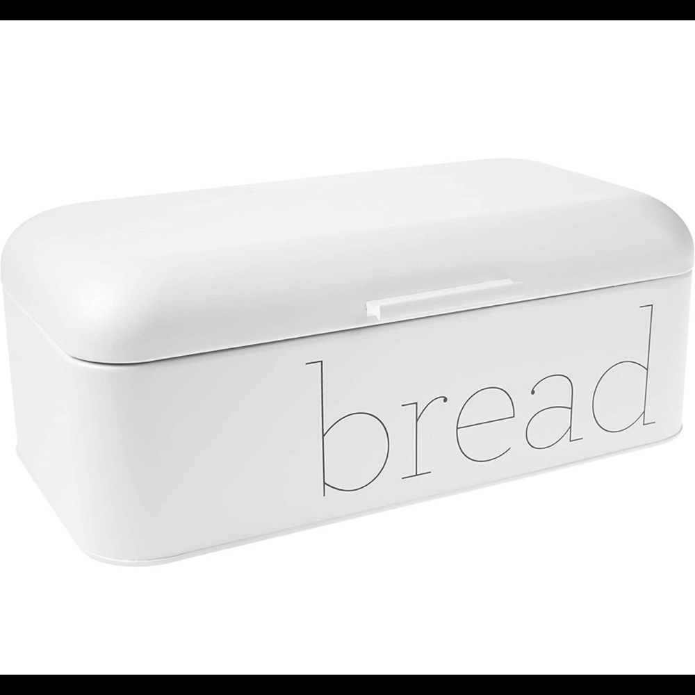 Bloomingville Metal Bread Box Bin, White.